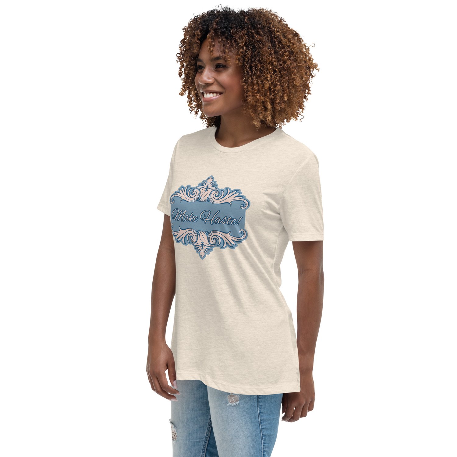 Image of Women's Relaxed T-Shirt Make haste! Bridgerton inspired 