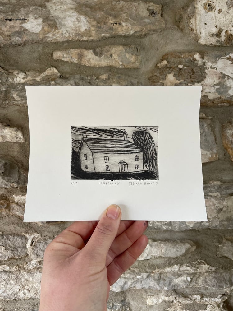 ‘Homecoming’ Original Drypoint Etching