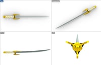 Image 2 of Ultrom shredder helmet and tengu sword from TMNT