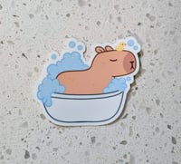 Bubble bath capy sticker 