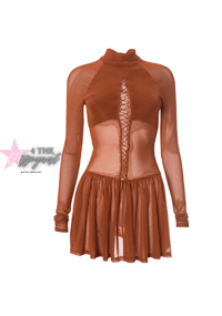 Orange mesh dress