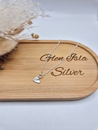 Image 4 of Hand Stamped Hearts Charm Necklace