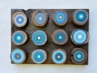 Image 3 of Blue tree ring art