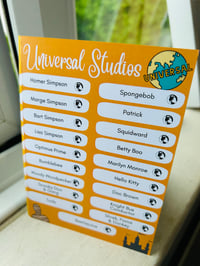 Image 2 of Character Meet & Greet Tick Sheet