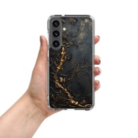 Image 5 of Gold and Black Tattered Texture Gnarled Roots Goth Inspired Clear Case for Samsung®