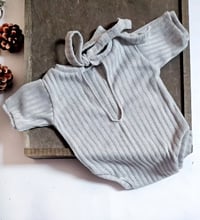 Image 3 of Newborn bodysuit for photo shoots | Robbie| gray