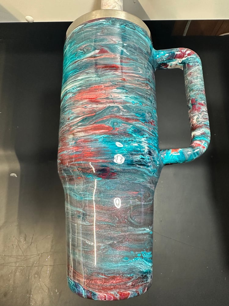 Image of 40oz teal burnt orange 