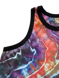 Image 7 of 4X PLUS Ladies Fitted Knit Contrast Tank in Bold Geode Ice Dye