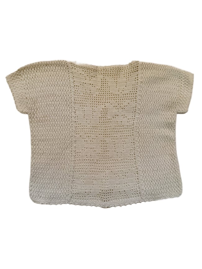 early 70s butterfly crochet top