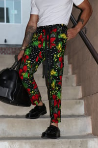 Image 2 of The kendu pants - red floral burst 