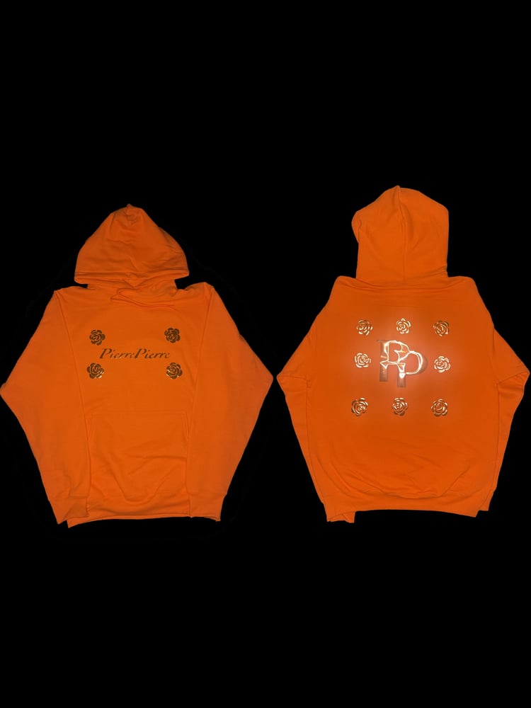 Image of Orange Shining Floral Hoodie