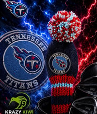 Image 3 of Tennessee TITANS football custom Golf Club Cover hand knit logo NFL fan  gift