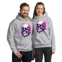 Image 4 of Watercolor skull 4 Unisex Hoodie