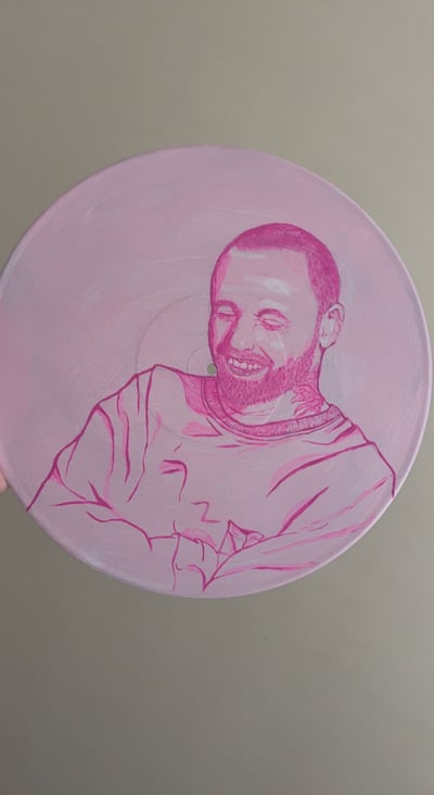 Image of Mac Miller Pink Portrait 