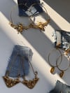 Honey// Brass Cowrie Earrings