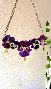 Image 1 of 💜💛Mixed Pansies Necklace💛💜