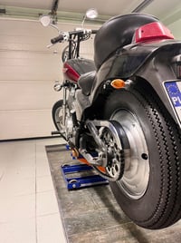 Image 2 of Honda Shadow Spun Wheel Covers. 