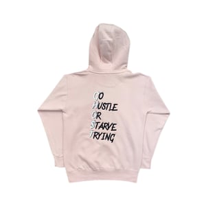 Image of Ghost Stitch Hoodie in Light Pink/White/Black