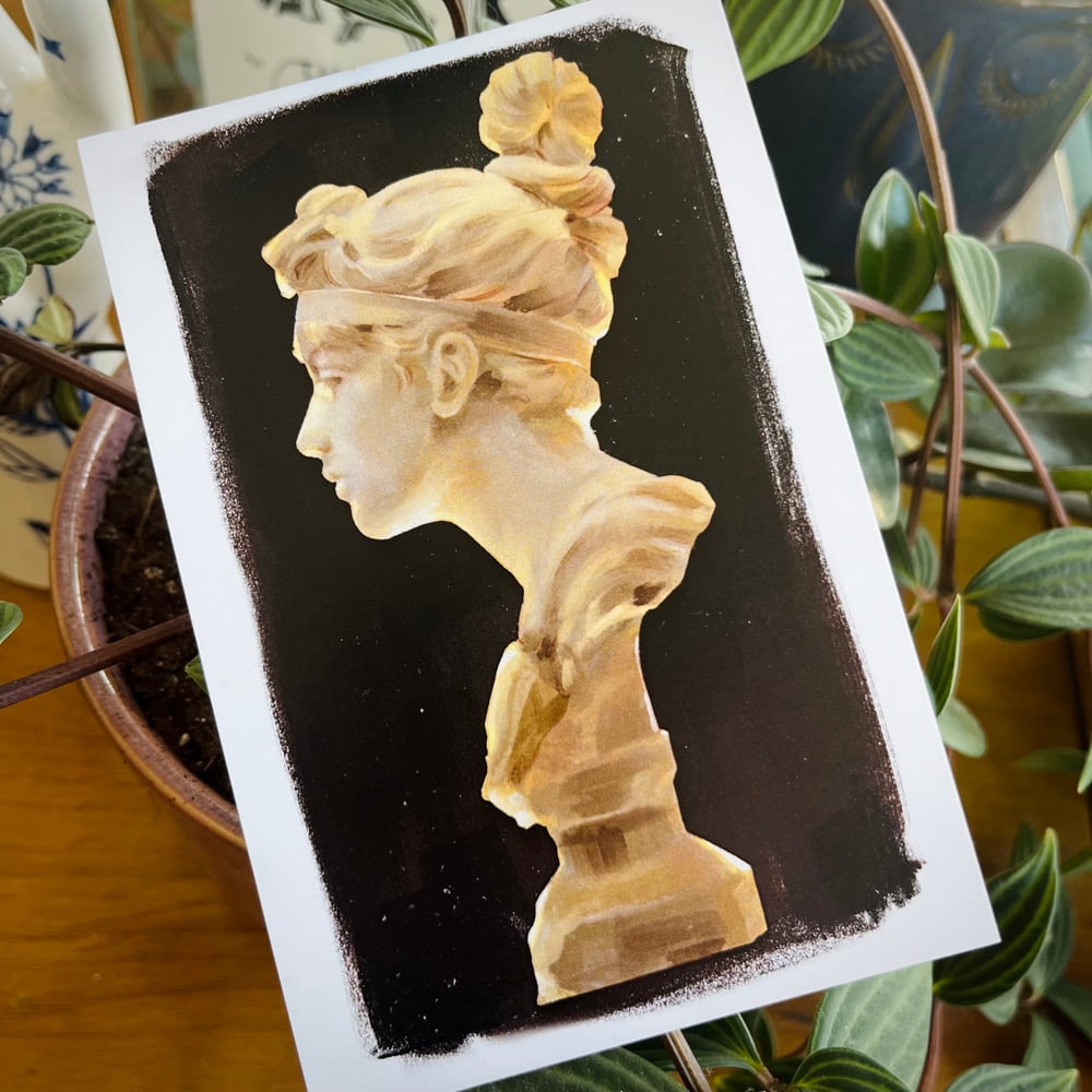 Statue Study Postcard Print | Klimtsonian