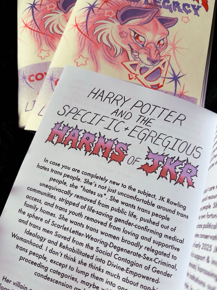 H*rry P*tter & the Cursed Legacy - Cover-Up Tattoo Zine