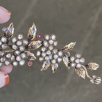 Image 1 of FLORAL SPRAY DIAMOND BROOCH