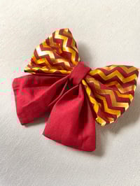 Image 3 of Christmas Gold Chevrons Bow Tie / Sailor Bow