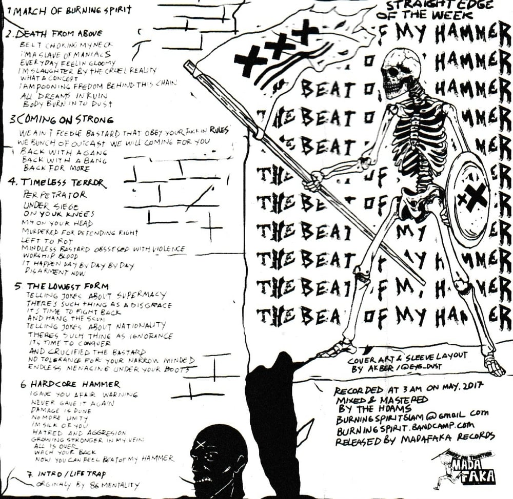 BURNING SPIRIT 'The Beat of My Hammer' cassette