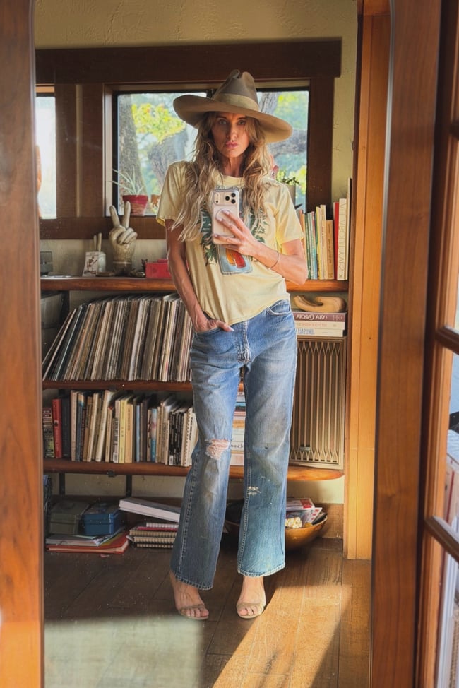 late 60s early 70s Levi's denim faded jeans 