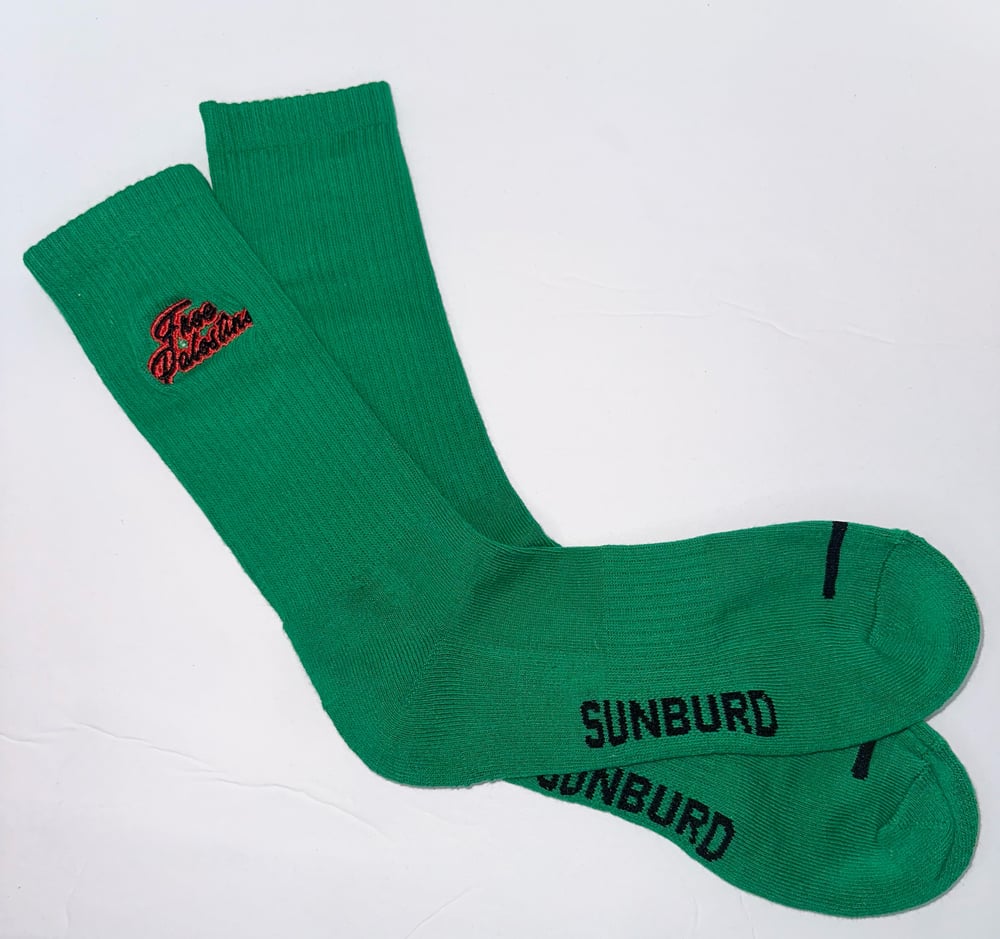 Image of Free Palestine Patch Socks (Mens 7-12)