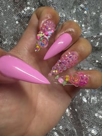 Image 1 of Pink Friday gel press on nails Amirra birthday sale