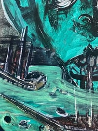 Image 2 of Three Sailed Ships and Two Lizards 