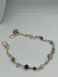 Image 5 of Multi gemstones lanyard - purse chain charm - purse strap - phone strap 4-in-1