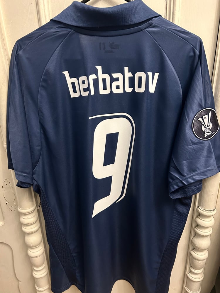 Image of Tottenham Hotspur “BERBATOV 9” 2007/08 Away Shirt + UEFA patch (XL)