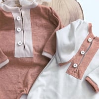 Image 2 of Newborn boy twins set Alex | beige and rusty melange