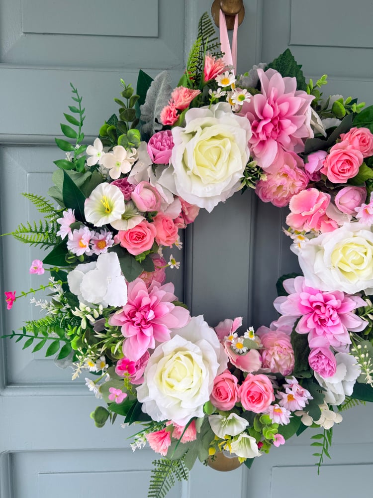 Image of 45cm Pink and White 