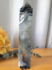 Image 4 of 1.15lb Black Agate Tower Natural Healing Crystal 