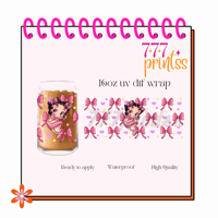 Coquette Betty UV DTF Cup wrap