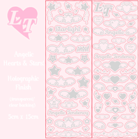 Image 1 of Angelic Hearts/Stars Sticker Sheet