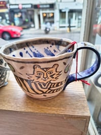 Image 1 of Hand painted stoneware mugs