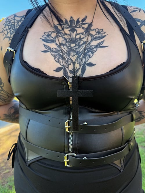 Image of Gothic Wooden Cross Pendant