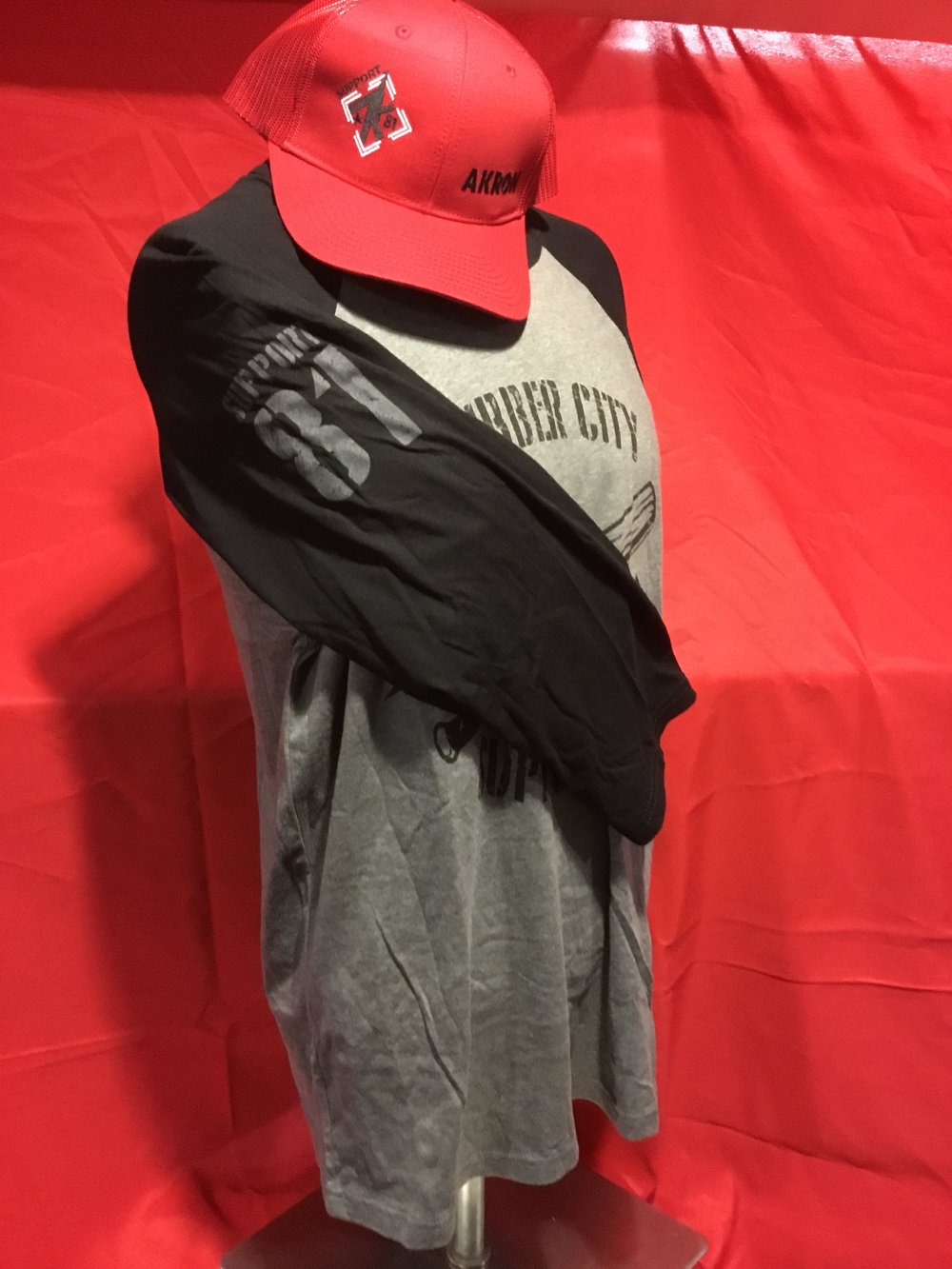 3/4 Sleeve Dark Gray Support Tee