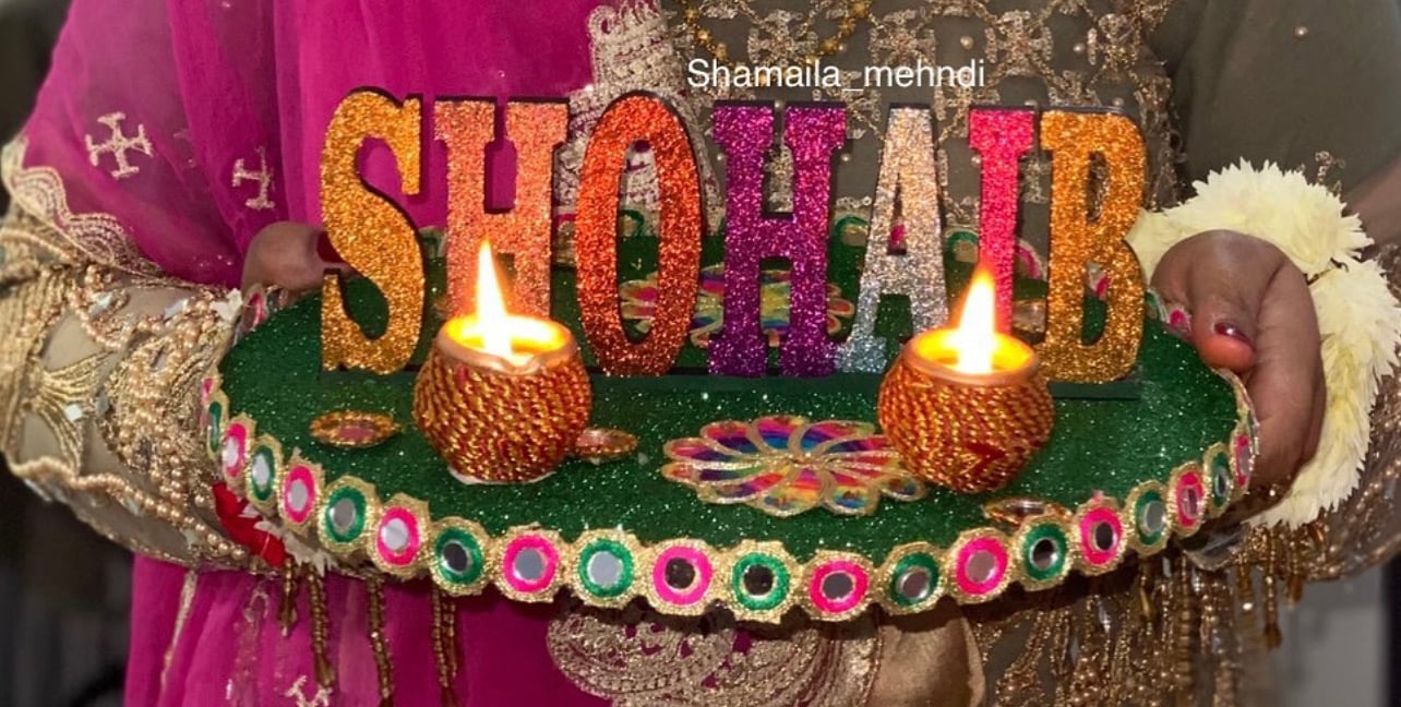 Customized Mehndi Thaal, Designed By Shehnai Wedding Latest design  Available on Pre Order Shehnai Wedding is the leading event managemen... |  Instagram