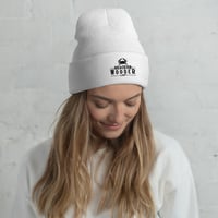 Image 3 of Brackish Wooder – Embroidered Cuffed Beanie (Classic Black Logo)