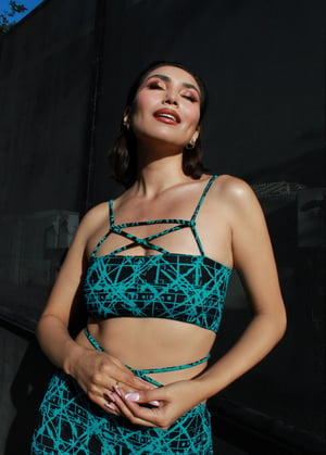 Image of Jewelle Cross-out Set in Electric Blue