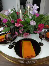 Image 3 of 18″19″20″ Tall Clear Crystal Glass Candle Holders,Wedding Candelabra for rent only.  