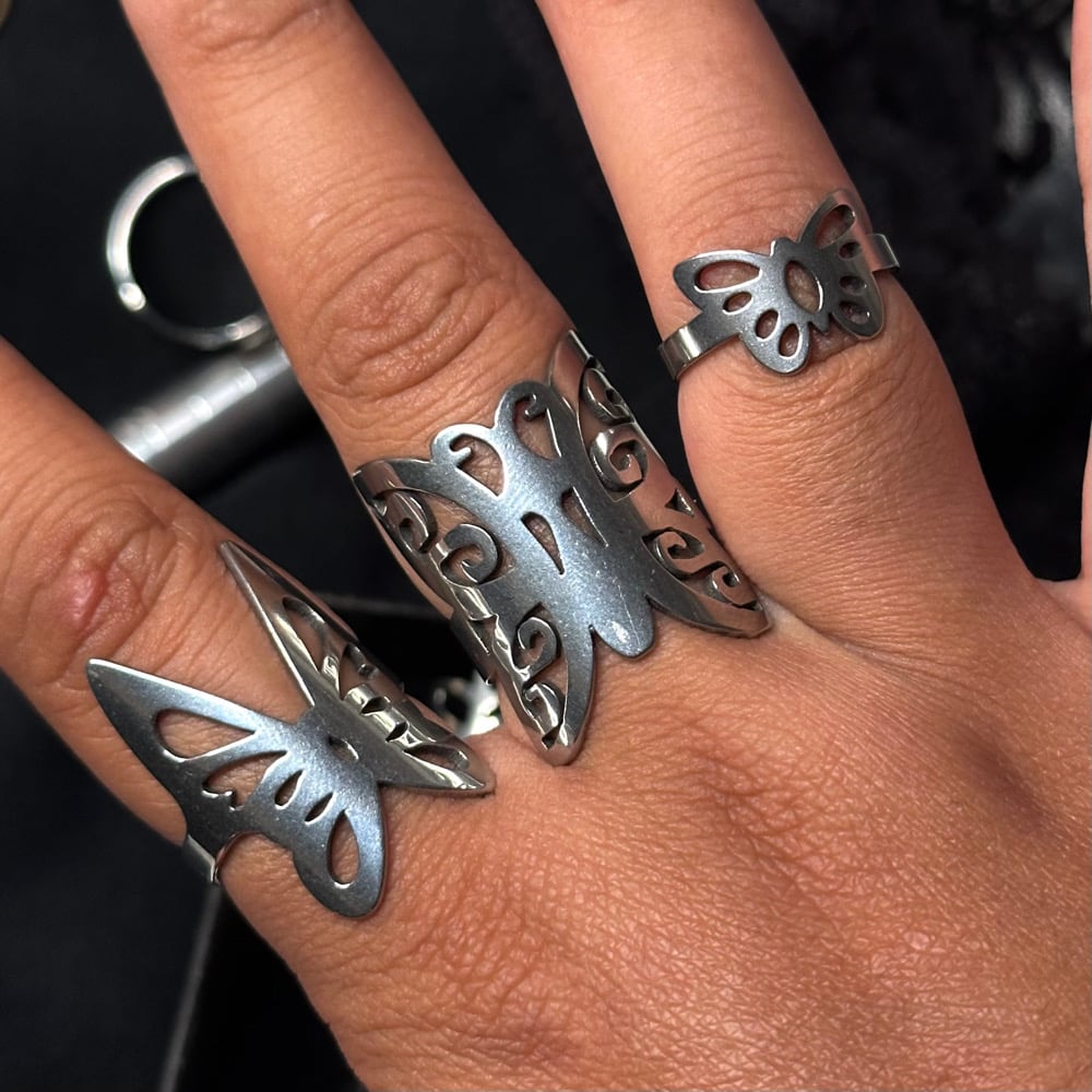 Image of butterfly rings