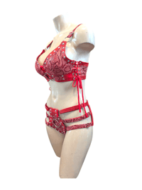 Image 2 of Red snakeskin 2 piece set 