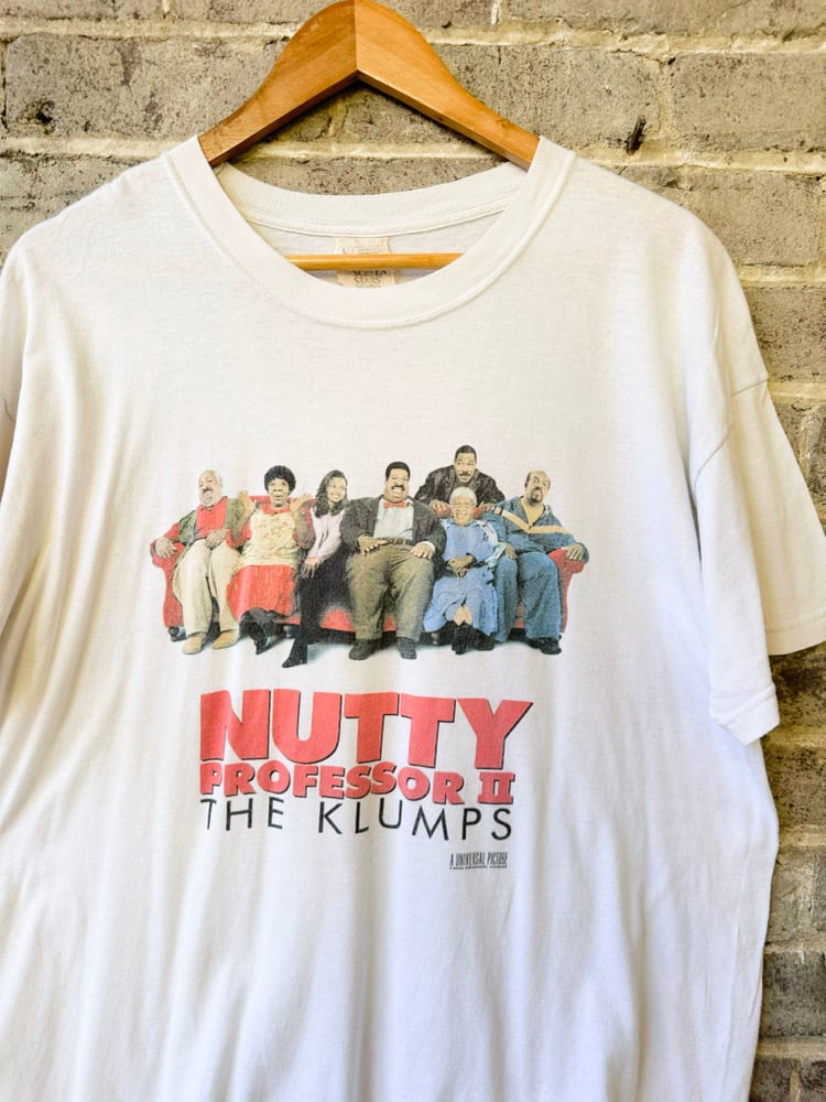 Image of Year 2000.Vintage NUTTY PROFESSOR II - THE KLUMPS MOVIE PROMO TEE