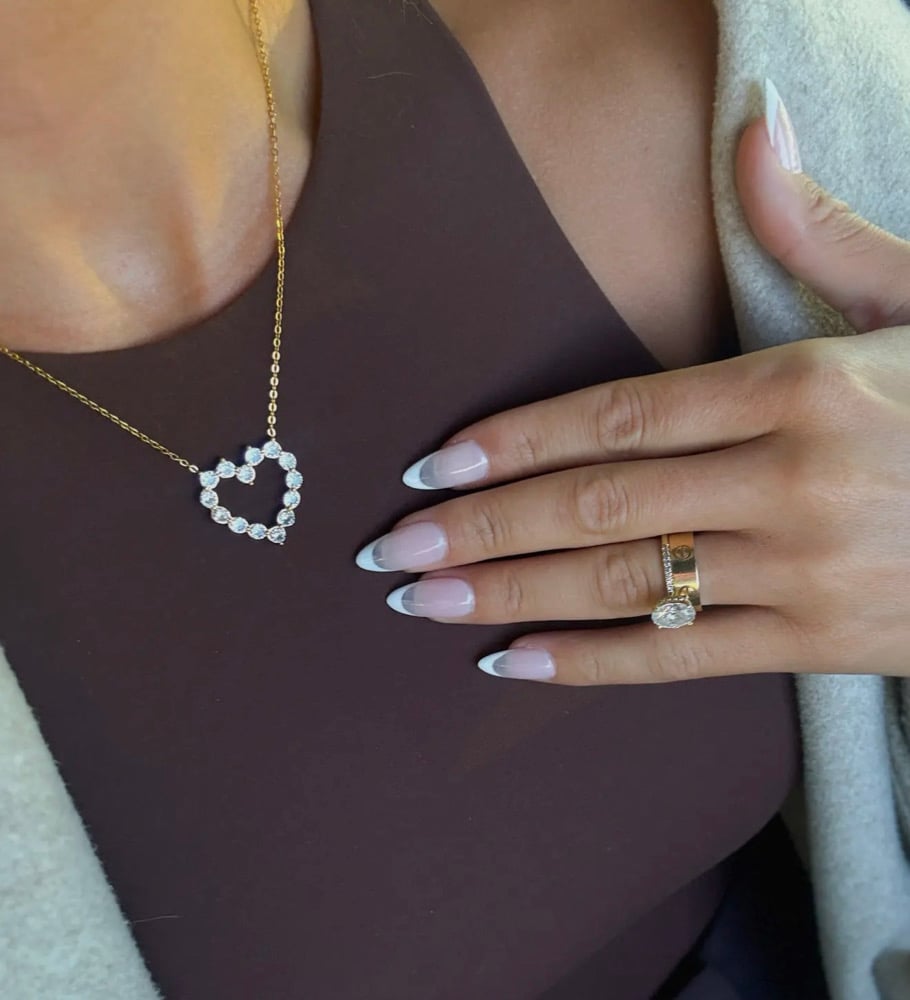 Image of CHANSUTTPEARLS  Diamond  Heart Necklace