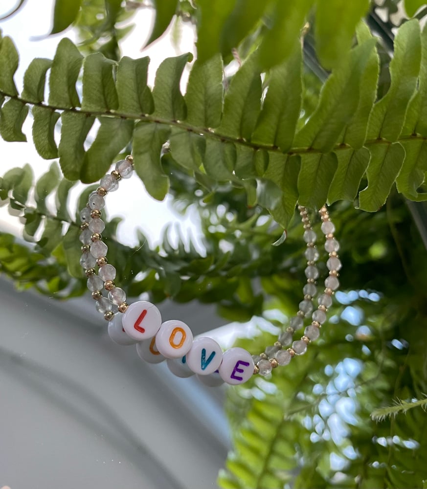 Image of Eternity Rocks LOVE Letters bracelet